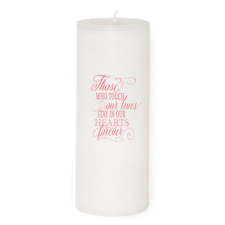Victoria Personalized Wax Pillar Memorial Candle - Celebrate Prints