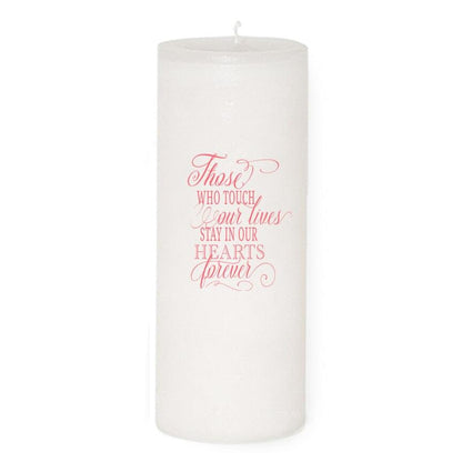 Victoria Personalized Wax Pillar Memorial Candle - Celebrate Prints
