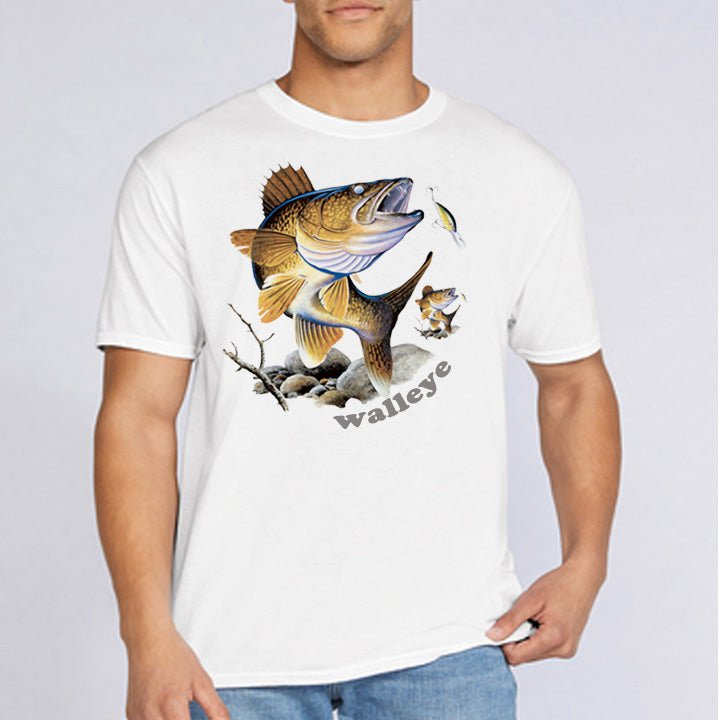 Walleye Fishing Fisherman T-Shirt - Celebrate Prints