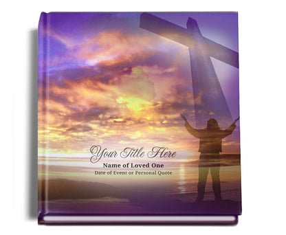 Worship Perfect Bind Memorial Funeral Guest Book - Celebrate Prints